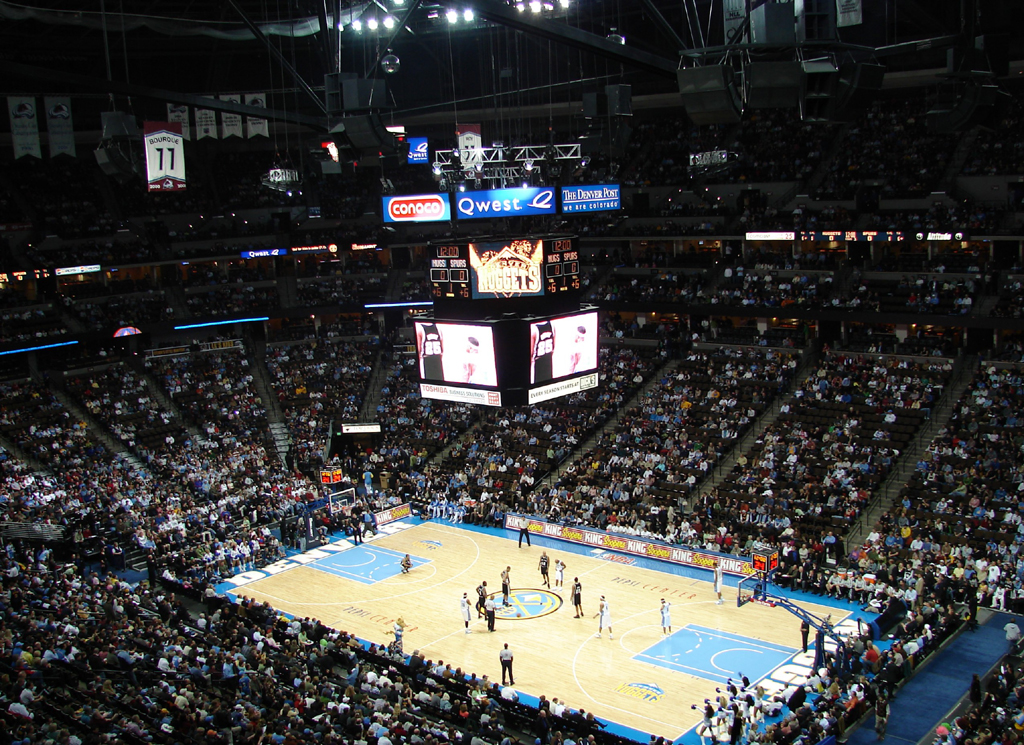 Denver Nuggets Stadium has the largest scoreboard installed in an NBA venue