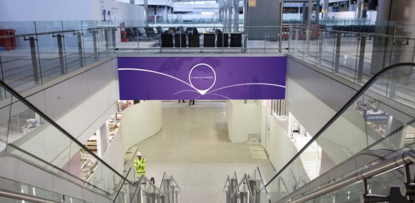 Couture Portals Heathrow T2 JCdecaux