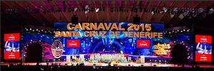 El Carnaval de Tenerife 2015 envuelve a los espectadores con una gran pantalla Led curva