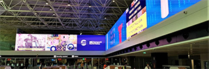 El aeropuerto de Roma-Fiumicino instala un videowall Led de gran formato de LianTronics